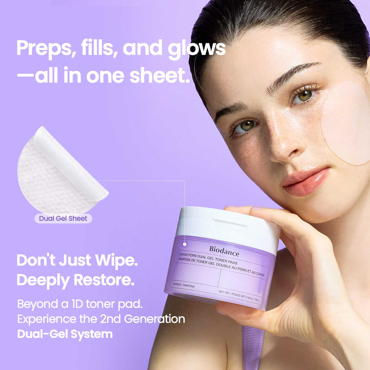 biodance-caviar-pdrn-toner-pads-gel-glow image 2