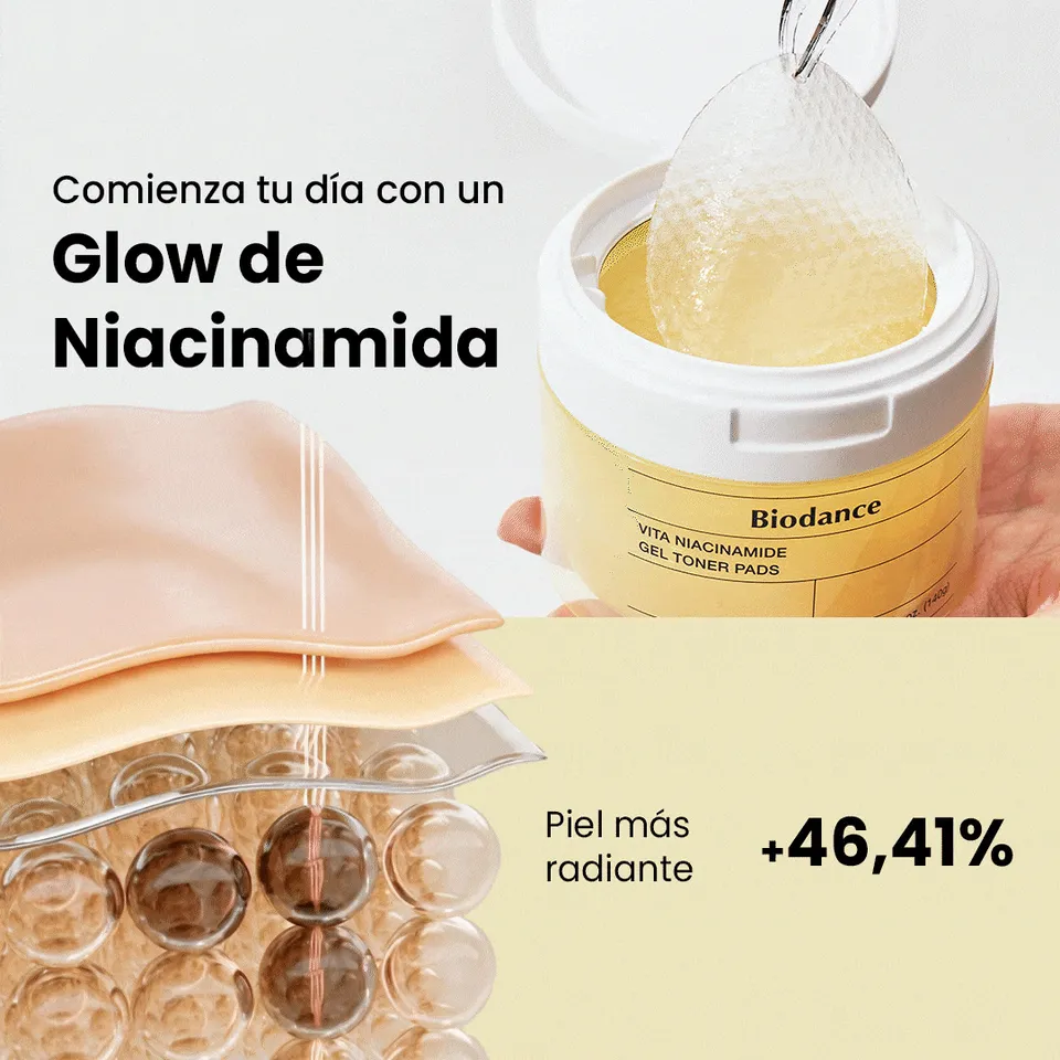 biodance-vita-niacinamide-gel-toner-pads-60-pads-glow image 1