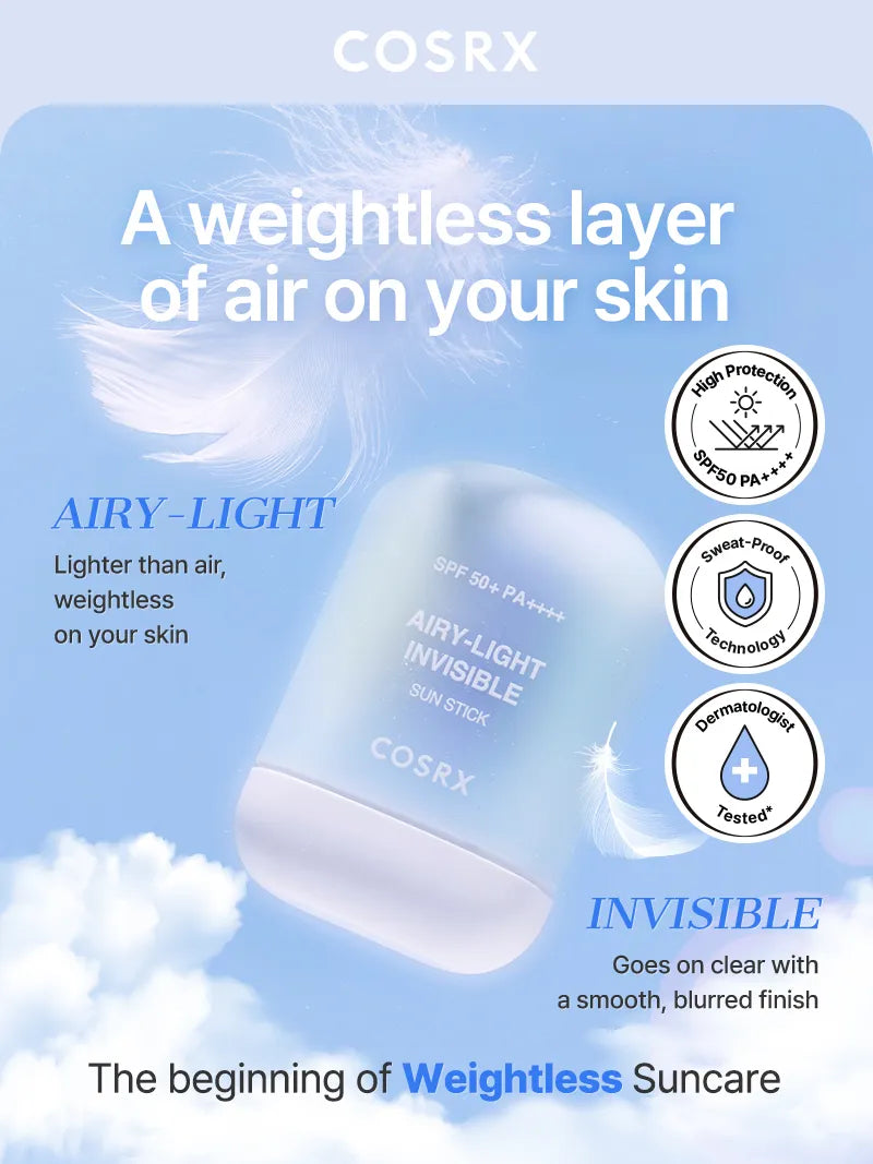 cosrx-airy-light-invisible-sun-stick-sonnenschutz-lsf-50 image 2
