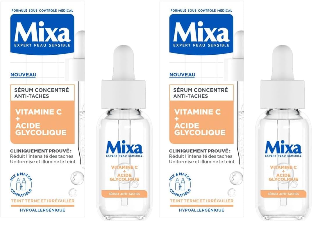 mixa-visage-anti-flecken-serum-2x30-ml-vitamin-c-glykols-ure image 1
