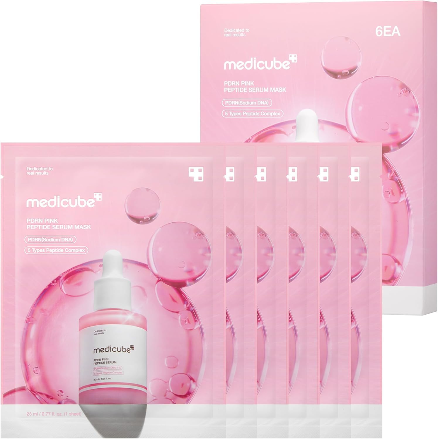 medicube-pink-pdrn-peptid-tuchmaske-6-st-ck-glow image 1
