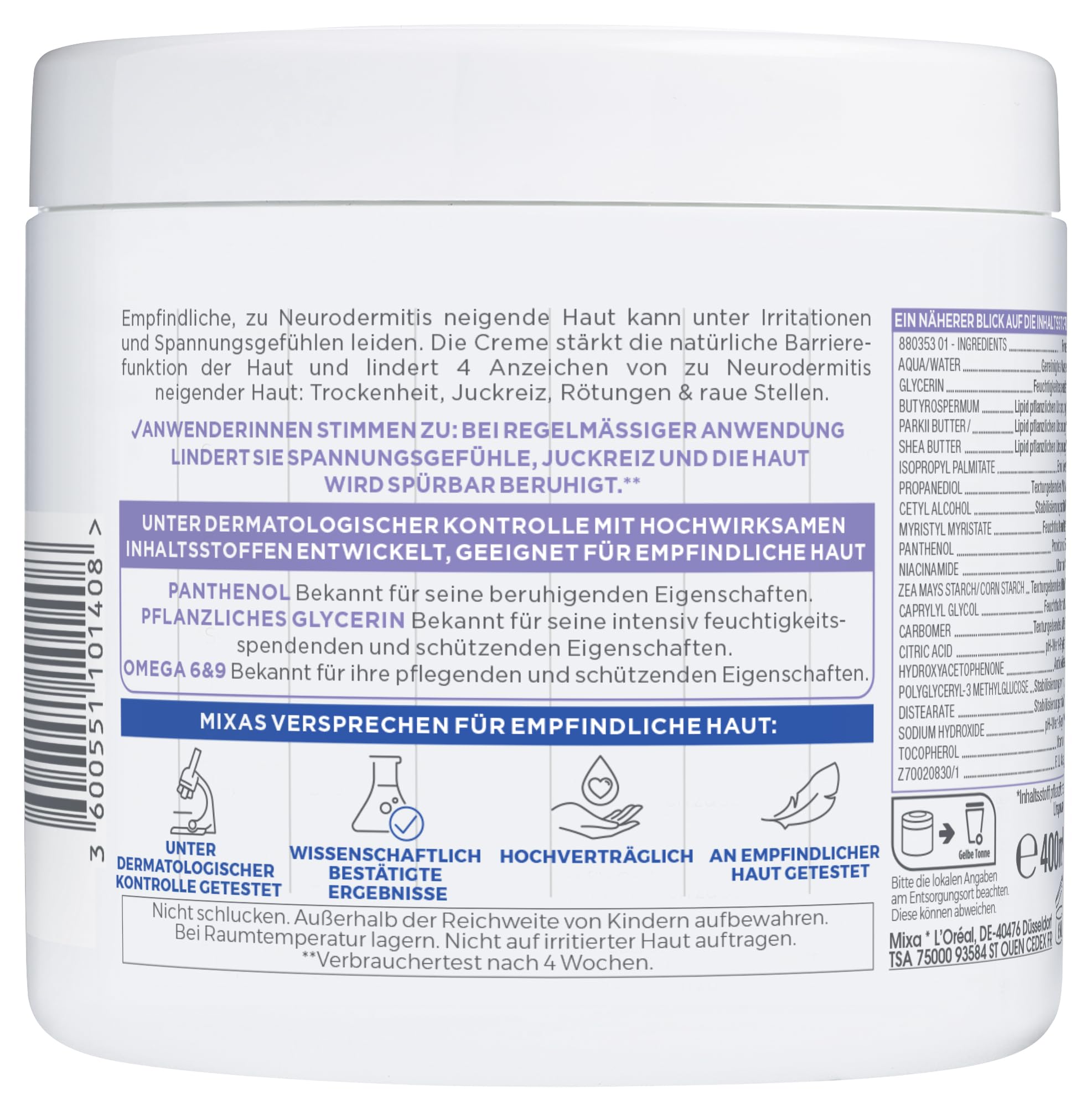 mixa-panthenol-comfort-creme-400-ml-neurodermitis-haut image 2