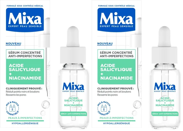mixa-anti-unreinheiten-serum-2x30-ml-salicyls-ure-niacinamid image 1