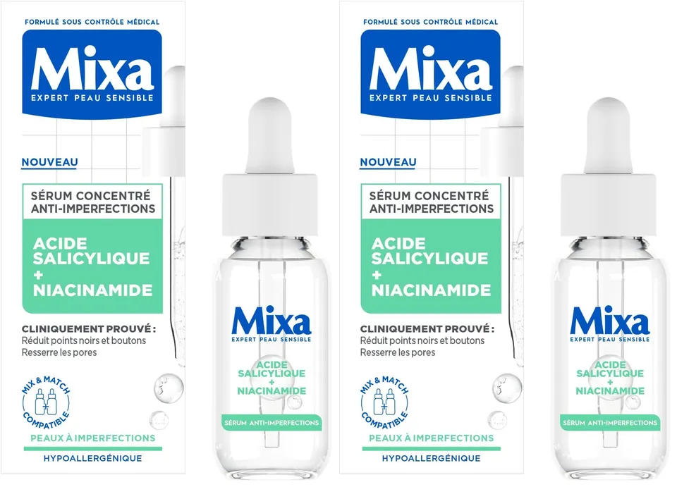 mixa-anti-unreinheiten-serum-2x30-ml-salicyls-ure-niacinamid image 1