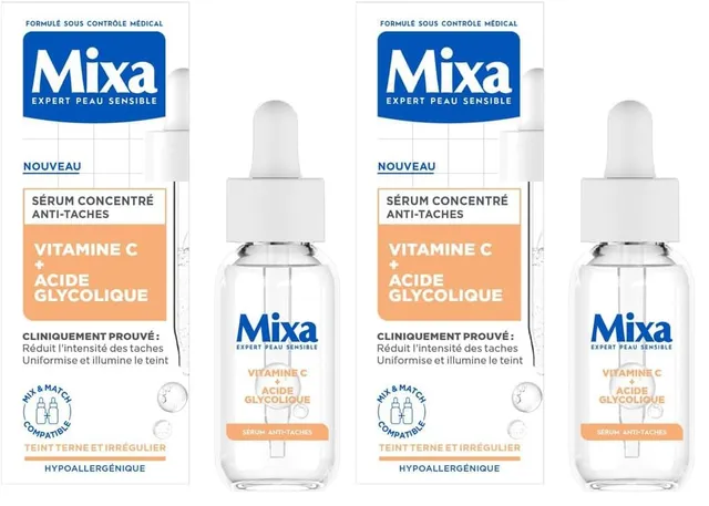 mixa-visage-anti-flecken-serum-2x30-ml-vitamin-c-glykols-ure image 1