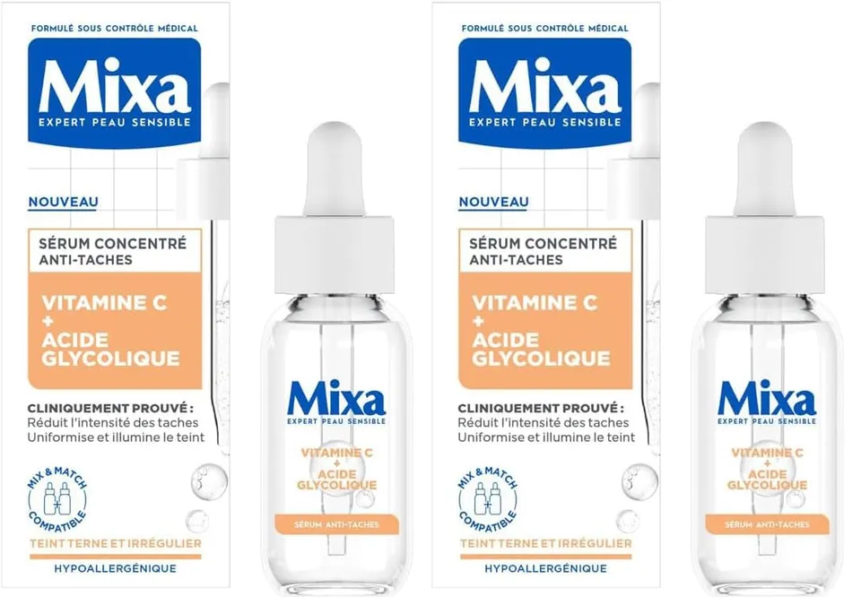 mixa-visage-anti-flecken-serum-2x30-ml-vitamin-c-glykols-ure image 1