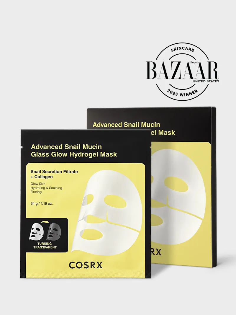 cosrx-snail-mucin-glass-glow-hydrogel-maske-3-st-ck-glow image 1