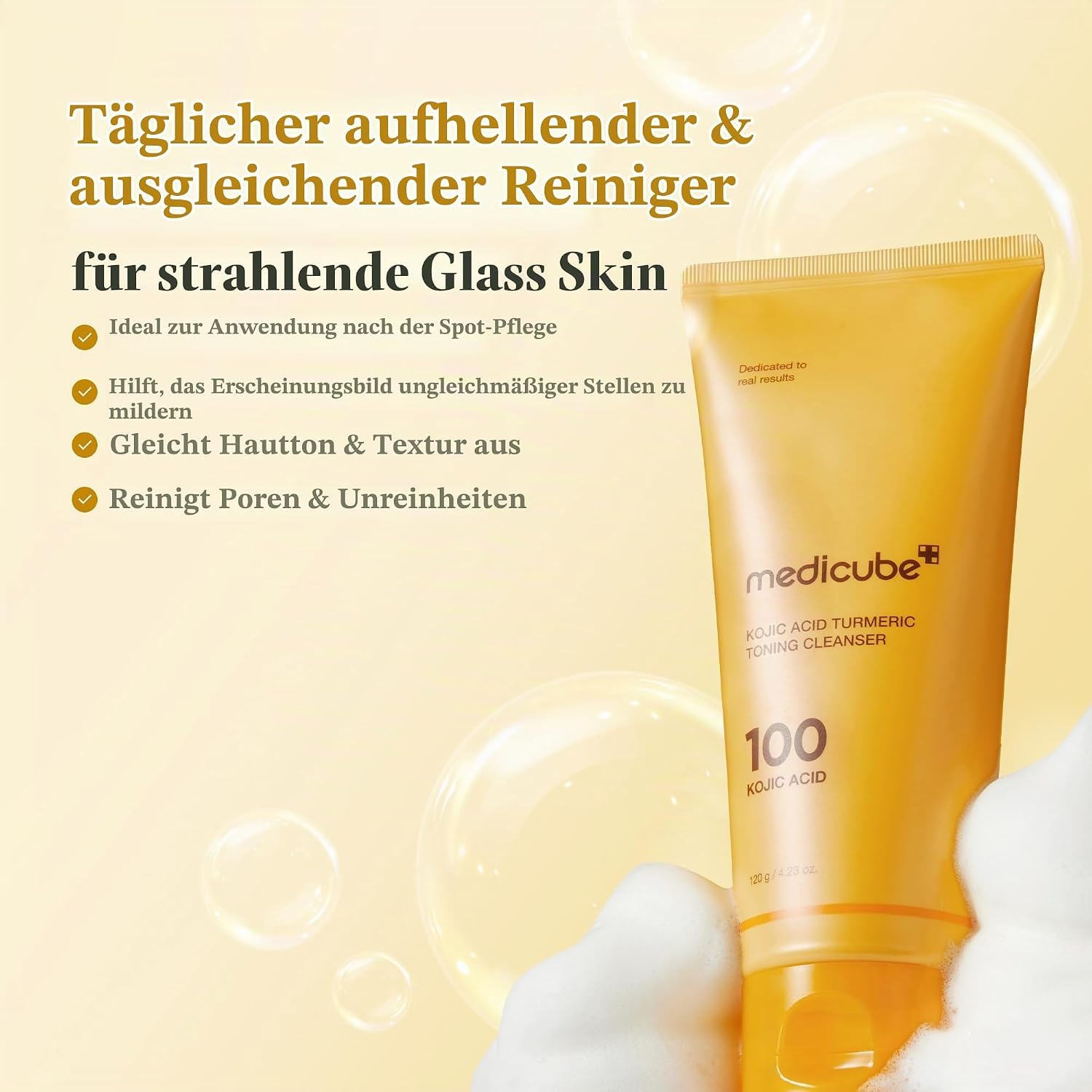 medicube-kojic-acid-whip-gesichtsreinigung-120-g-kurkuma image 2