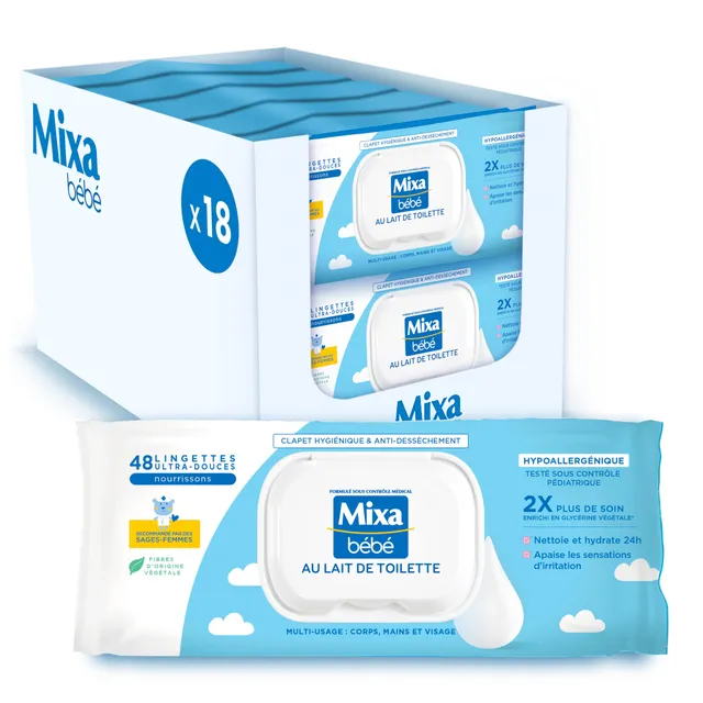 mixa-b-b-feuchtt-cher-toilettenmilch-18-x-48-st-ck-f-r-babyhaut image 1