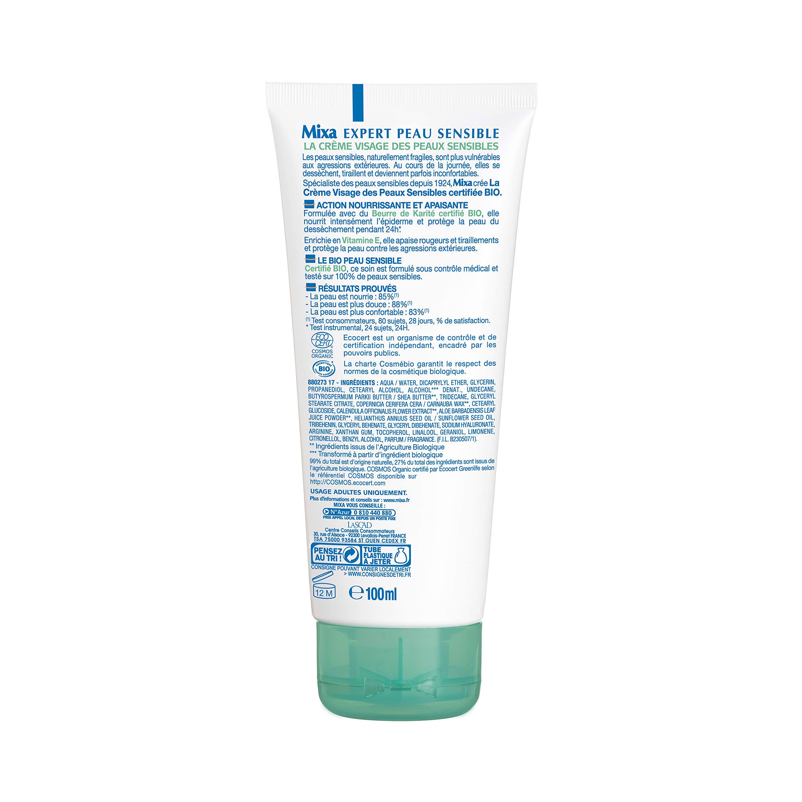 mixa-visage-bio-gesichtscreme-empfindliche-haut-2x100-ml image 3