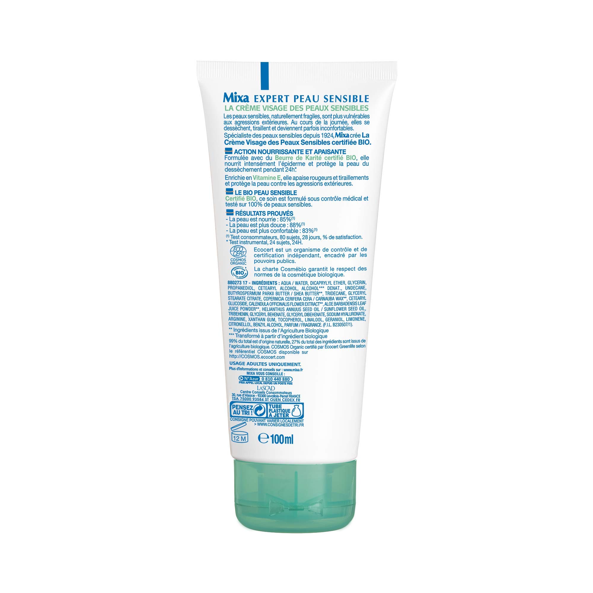 mixa-visage-bio-gesichtscreme-100-ml-empfindliche-haut-shea image 2