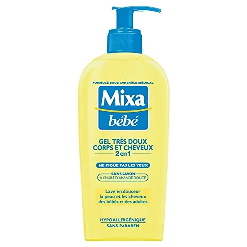 mixa-b-b-duschgel-2in1-mandel-l-4x250-ml-babypflege image 1