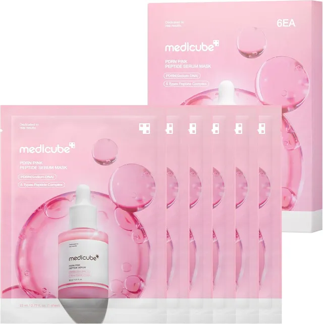 medicube-pink-pdrn-peptid-tuchmaske-6-st-ck-glow image 1